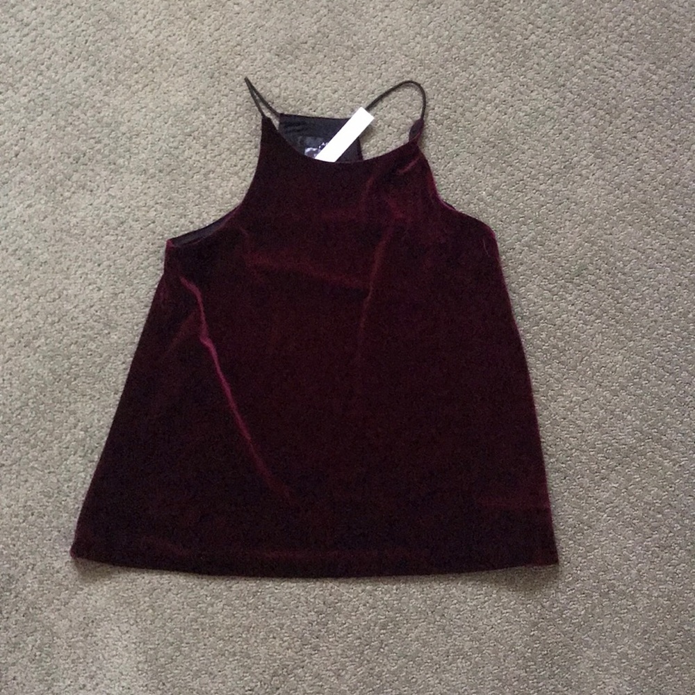 Burgandy velvet top